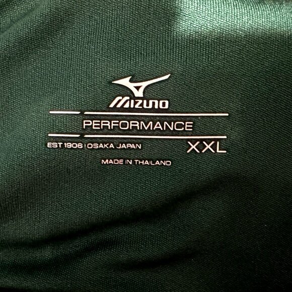 Mizuno Mens Jersey 2XL Green Elite 2 Button Crew Neck Short Sleeve Jersey NWT - Picture 4 of 8